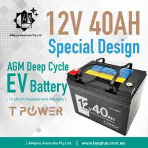 12V 40AH AGM SLA DEEP CYCLE EV Battery 4 SCOOTER GOLF CART BUGGY CARAVAN e-Bike - Picture 1 of 6