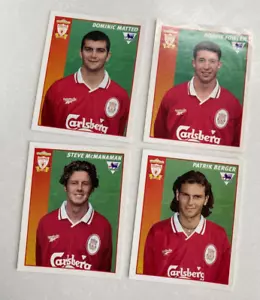 Merlin Premier League 1997 Liverpool Stickers x 4 Fowler Kelloggs Strike - Picture 1 of 2