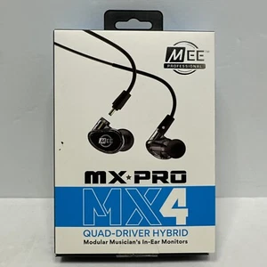 MEE Professional MX4 PRO Quad-Driver Hybrid Musician’s In Ear Monitor Headphones - Picture 1 of 9