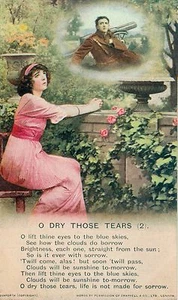 POSTCARD Bamforth SONG CARDS  O Dry those tears (2) - Picture 1 of 1