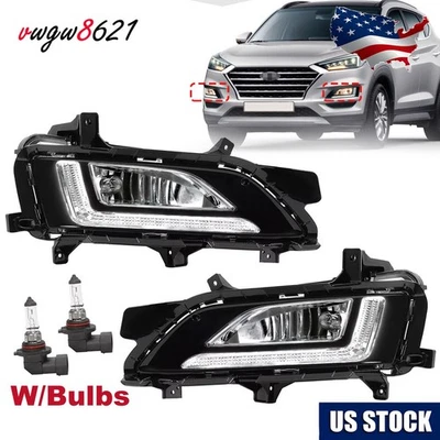 Kit de arnés luces antiniebla LED para parachoques delantero L&R+ para Hyundai Tucson 2019-21 Foto 1 de 4