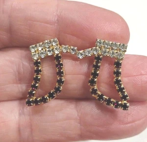 Pendientes Medias Navidad Estrás GT Perforados 1", D85 - Imagen 1 de 5