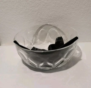 Vintage Pyrex Ovenware Teardrop Pattern 10" x 4" Round Serving Bowl Fruit Clear - Picture 1 of 10
