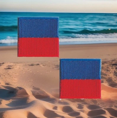 Maritime Signal Flag Letter E Patch Embroidered Echo Iron on (1 1/4") Lot of 2 - Image 1 of 3