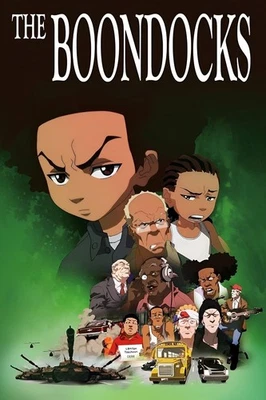 The Boondocks Anime Poster Riley Huey Freeman Grandpa Cartoon Wall Art - Image 1 of 4