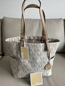 Michael Kors Jet Set Travel Large Logo Tote Bag Schultertasche Damen - Neu ! - Bild 1 von 16