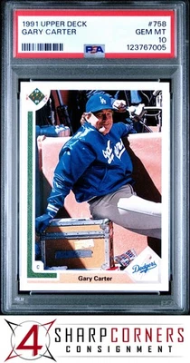 1991 年 UPPER DECK #758 加里卡特道奇名人堂 PSA 10 — 第 1/3 张图片