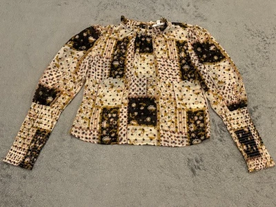 BB Dakota by Steve Madden Blouse Women's Medium Floral Sheer Top Boho Casual - Image 1 of 4