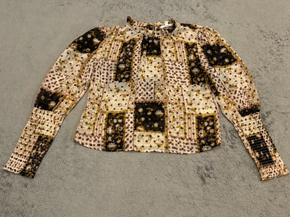 Blusa BB Dakota by Steve Madden Para Mujer Mediana Floral Transparente Top Boho Informal Foto 1 de 4