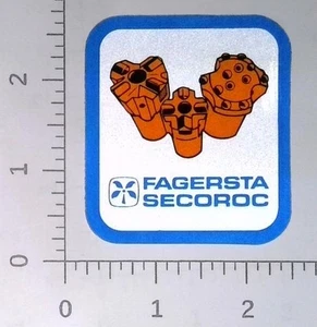 Vintage Fagersta Secoroc Sweden Be Safe Coal Mining Sticker Decal - Picture 1 of 1