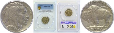 Монета номиналом 5 центов 1926-S с изображением буйвола PCGS AU-53 - Изображение 1 из 3