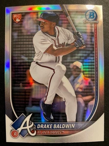 2025 Bowman Chrome Red Rookie Redemption Refractor DRAKE BALDWIN RC #75 SP - Bild 1 von 2