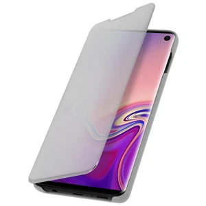Housse pour Samsung Galaxy S10 Étui Miroir Clapet translucide Stand Vidéo argent - Photo 1 sur 6