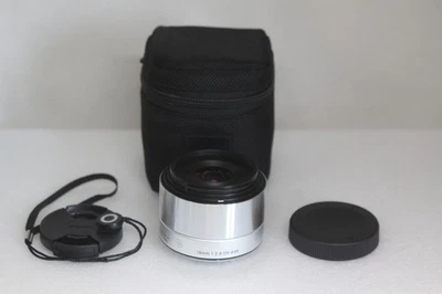 AS IS Sigma 19mm F/2.8 DN Silver Lens for Micro Four Thirds - Image 1 of 4