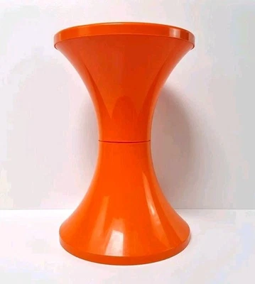 Vintage Style Plastic Stool – Hourglass Shape – Modern Accent Furniture - Image 1 of 3