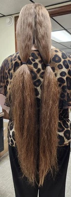 Cabello humano femenino rojo virgen 22 pulgadas Foto 1 de 4