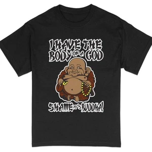 Camiseta Divertida Buda Tengo El Cuerpo de un Dios Camiseta Novedad, Yoga Humor, Body Posi - Imagen 1 de 3