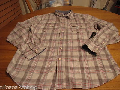 Camisa masculina moderna diversão botão para cima CROW RARA manga longa tamanho M cinza vermelho NOVA - Imagem 1 de 2