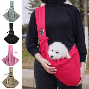 Pet Sling Carrier Dog Cat Tote Single Shoulder Bag Safety Belt Carrying Puppy