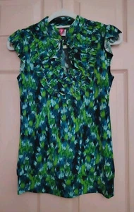 Heart Soul Green Small Polyester Short Sleeve Blouse - Picture 1 of 5