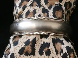 Stunning Unique Vintage Sterling Silver Southwestern Cuff Bracelet #g15 - Picture 1 of 7
