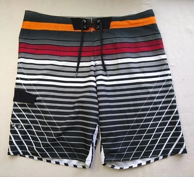 Hawk 1 Pocket Striped 11.5" Inseam Board Shorts Men 38 Multicolor - Image 1 of 4