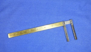 Rare British Antique Georgian Era Brass Steel Caliper Ruler..Stamped LONDON.. - Picture 1 of 14