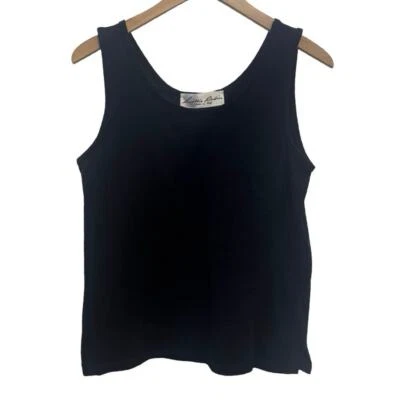 Camiseta sin mangas Lillie Rubin 10 suéter azul marino algodón hecho en Italia Foto 1 de 4