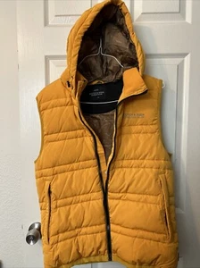 Scotch & Soda SUNFLOWER YELLOW Classic Fit Hooded Quilt Vest, Size Large NWOT - Picture 1 of 13