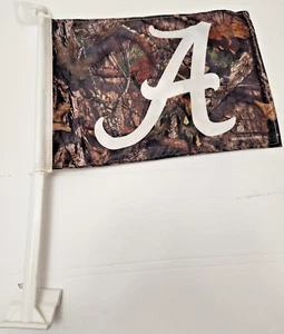 Alabama Crimson Tide NCAA White Letter Camo Car Flag one flag - Picture 1 of 2