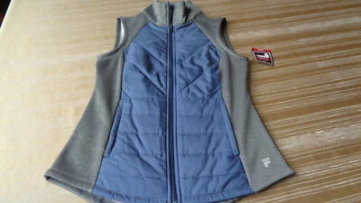 Chaleco Fila Sport Mujer Acolchado Frontal Cremallera Completa Poli Gris/Violeta Talla Pequeña $50 ne Foto 1 de 4