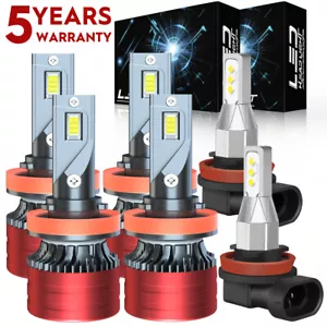 For Volvo S80 2007-2013 LED Headlights Bulbs High Low Beam Fog Light White F5HQC - Picture 1 of 14