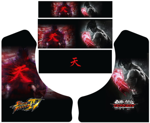Street Fighter IV Vs Tekken Tournament Themed Bartop Arcade Graphics