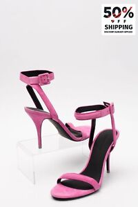 RRP€541 ALEXANDER WANG Leather Sandals US8 UK5 EU38 Pink Straps