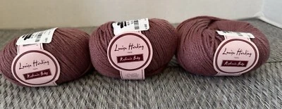 3 SKEINS - LOUISA HARDING - Kashmir Baby - Color #13-MAUVE 50g/143yds - Image 1 of 4
