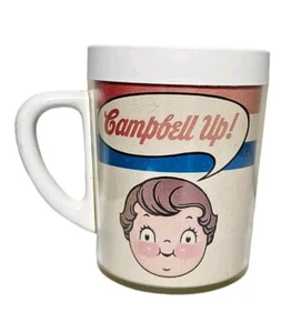 Vintage Campbell Up Campbells Suppe Kaffeetasse Thermo Servieren West Bend Junge Mädchen USA - Bild 1 von 11