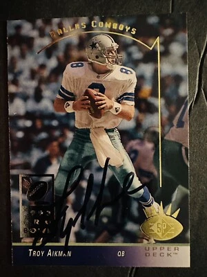 TROY AIKMAN Signed Autographed 1993 Upper Deck SP PRO BOWL #64 Cowboys HOF w/COA - Image 1 of 4