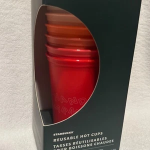 Starbucks Reusable 24 oz Cold Cups w/ Lids & Straws Holiday 2019 5er Set Neu - Bild 1 von 7