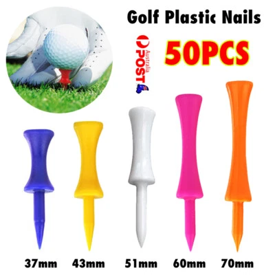 50X Plastic Step Down Golf Tees Mixed Size High Control Castle 70,60,43,51,37mm - image 1 of 4