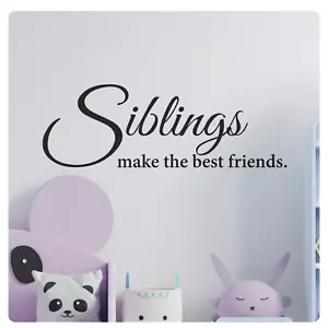 Inspirational Wall Decal - Siblings Make the Best Friends - Family Home Decor - Picture 1 of 6
