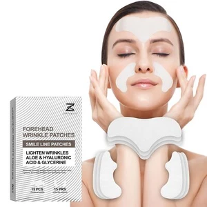 Forehead Wrinkle Patches 15 Prs Anti Wrinkle Facial Patches to Smile Line For... - Picture 1 of 1