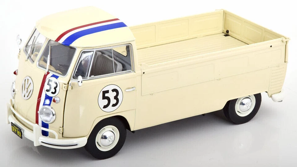 SOLIDO 1:18 DIE CAST FURGONE VOLKSWAGEN T1 PICK-UP  RACER 53  1950  ART S1806708 - Immagine 1 di 3