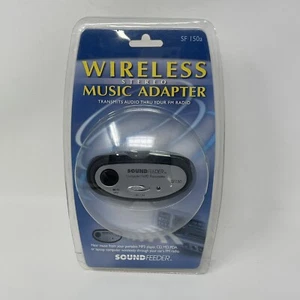 New! Wireless Stereo Music Adapter- Sound Feeder Black/Gray computer/MP3 Radio - Foto 1 di 7