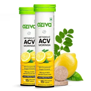 OZiva ACV Moringa Control Cravings Apple Cider Vinegar Tablets (Pack of 2) - Picture 1 of 6