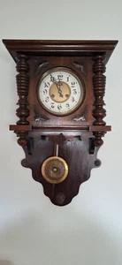 Wanduhr, Holz, Pendel, Antik - Bild 1 von 4