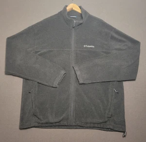 Columbia Sweater Mens Size XXL Gray Full Zip Jacket Fleece Sweatshirt Vintage - Picture 1 of 16