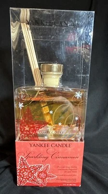 Yankee Candle Sparkling Cinnamon Glass Reed Diffuser 3 Oz 2009 New Old Stock HTF - Image 1 of 4