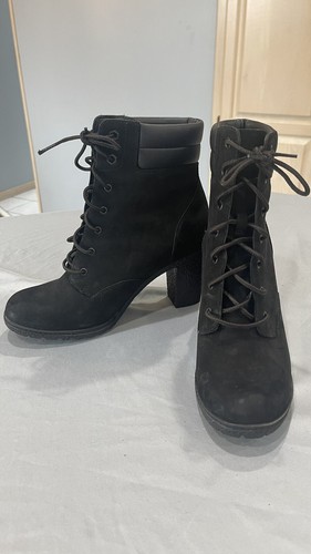 Stivali Timberland Donna 10 Pelle Nera Ortolite Defender Combattimento Repellente
