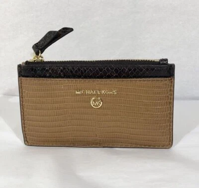 Michael Kors Jet Set Pebble Leather Small Slim Card Case - Image 1 of 4