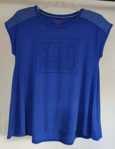 Girl's Sz XL 14/16 Cat & Jack Short Sleeve Royal Blue Top Tee Graphic NEW NW - Picture 1 of 3